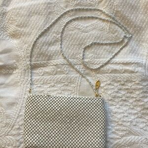 Chic White Mesh Crossbody Bag